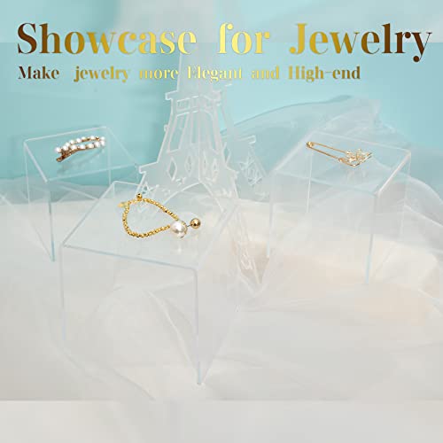 8 Pack Clear Acrylic Riser Square Display Stand For Cupcakes, Arts And Crafts (4X4X4Inches) #TOP4