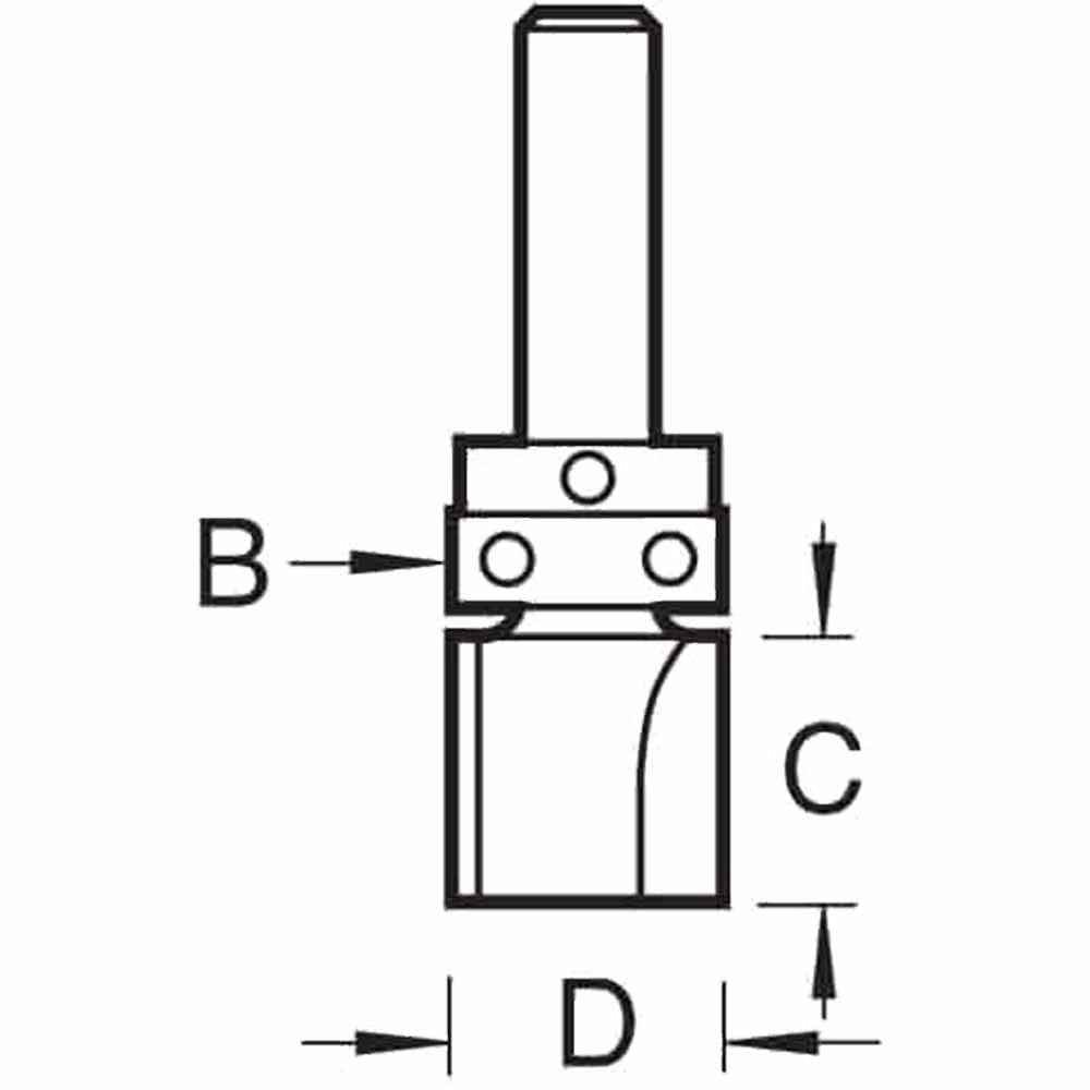 Trend Frez profilowy prowadzący 9,5x32 mm, trzpień 1/4" TCT | Do prowadzących profili w drewnie: płytki TCT z węglika wolframu, dokładne frezowanie 46/904X1/4TC