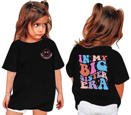 Toddler Big Sister Shirts in My Big Sister Era Girl Graphic T-Shirt Casual Toddler Infant Girls Outfits3