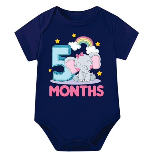 Lillypupp Monthly Milestone Five Months Birthday Unisex Cotton