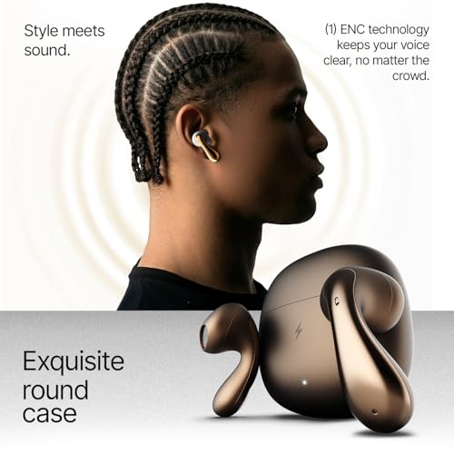 Image of Fire-Boltt Aero Lite TWS Earbuds Custom EQ Wireless Bluetooth 5.4 Music & App Support 50H Playtime Fast Charging Case 50ms Low Latency for Gaming Touch Controls Brown