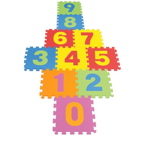 Kit 10 Tapetes Tatames 28x28 Coloridos Eva Bebe Números e Alfabeto Letras Emborrachado De Encaixe Infantil