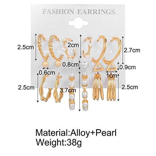 Image of Shining Diva Fashion Stylish Combo Metal Earrings for Women and Girls