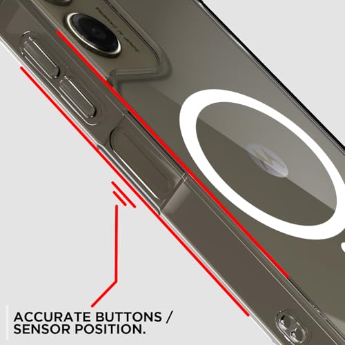 Image of Amazon Basics Back Cover for Motorola Moto G06 Power Mag-Safe Shockproof PC + TPU Protective Case Magnetic Support Bumper Case (Transparent Mag-Safe)
