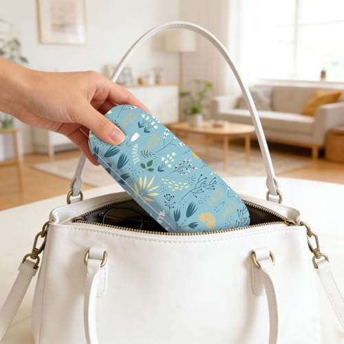 Image of Glasses Case Hard Shell,Portable Protective Eyeglasses Case, Eyeglass Holder Box with Cleaning Cloth,for Women Men
