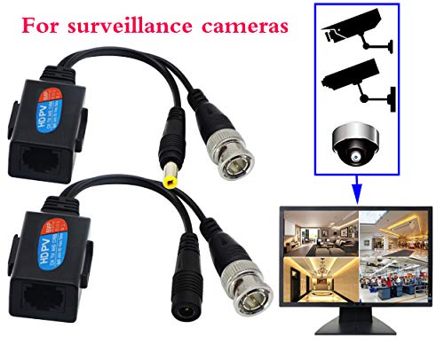 image for zdyCGTime Balun HD Cat5 RJ45 to BNC Video Baluns transceiver Passive w