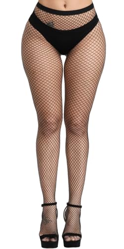 JIUYEHUA Calze a rete Donna Collant Sexy vita alta Collant a rete (IT, Testo, Taglia unica, Regular, Regular, Calze a Rete nere - M/Griglia) JIUYEHUA Calze a rete Donna Collant Sexy vita alta Collant a rete (IT, Testo, Taglia unica, Regular, Regular, Calze a Rete nere - M/Griglia)