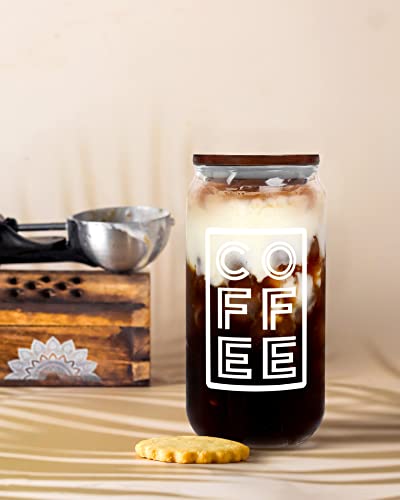 Iced Coffee Cup Beer Can Glass With Lids And Straw Drinking Glasses Glass Cups Glass Coffee Cups Glass Tumbler Mixed Drinkware Sets To Go Coffee Cups Travel Coffee Cup Clear Coffee Cups #TOP5