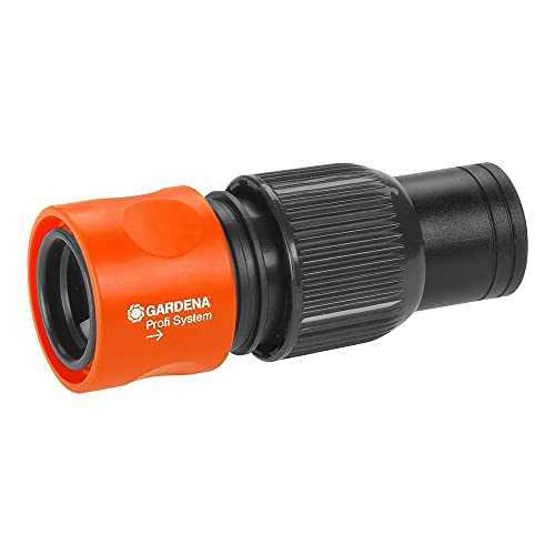 Raccord rapide grand débit de Gardena : embout de tuyau avec raccord rapide, écrou de serrage, adapté aux tuyaux de 19 mm (3/4 Pouce) (2817-20)