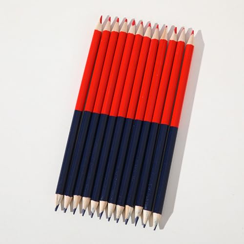 Amazon.co.jp: 赤青鉛筆12本入 小学生 赤青えんぴつ 青鉛筆 赤鉛筆