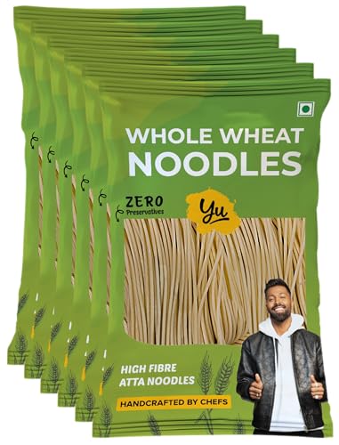 Yu Foodlabs Whole Wheat Noodles - 100% Atta & Zero Maida - Easy To Digest Healthy Noodles - No Preservatives & 100% Natural Ingredients - Just Boil - Ready In 5 Mins - 900gm (150gm x 6) (B0CYQGHXZ8) Amazon Price History, Amazon Price Tracker