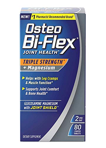 Osteo Bi-Flex Triple Strength Joint Supplement with Glucosamine & Magnesium, Gluten Free, 80 Tablets (Pack of 2)