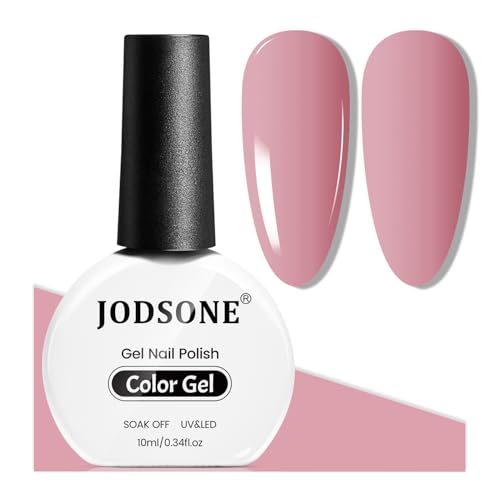 Esmalte de uñas en gel JODSONE de 10 ml, color rosa polvoriento, para manicura, LED, UV, secado rápido, para salón de uñas en casa, diseño DIY, color rosa polvoriento.