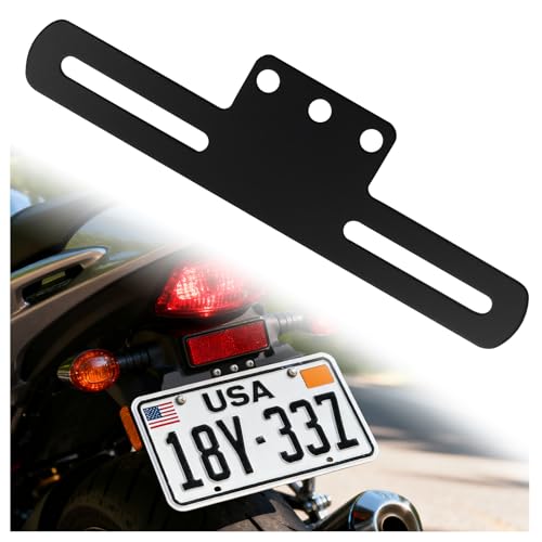 Motorcycle License Plate Holder No Drill,Simple & Stylish Motorcycle License Plate Bracket for Secure Fixing,Universal Motorcycles Licenses Plates Mount Motorcycles Accessories