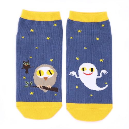 絵本のくつした 靴下 ソックス レディース 22〜25㎝ [特典シール付き] (ねないこだれだ おばけとふくろう)のサムネイル