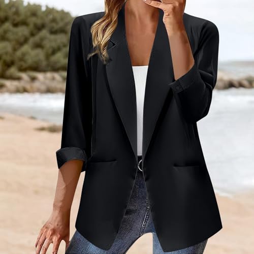 Suit Jackets for Women Business Casual Comfortable Blazers Office Work Coats Cardigan Suits Lightweight S-XXXL2