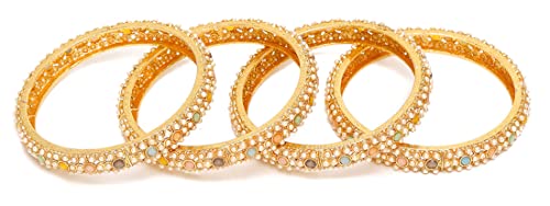 Plated Traditional Bangle Set of 4 (13807b_2.4)