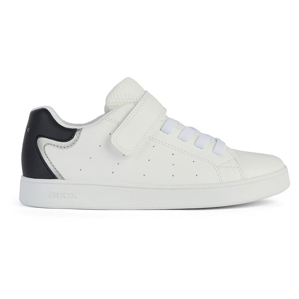 Geox J Eclyper Boy A Sneaker, White Black, 1.5 UK
