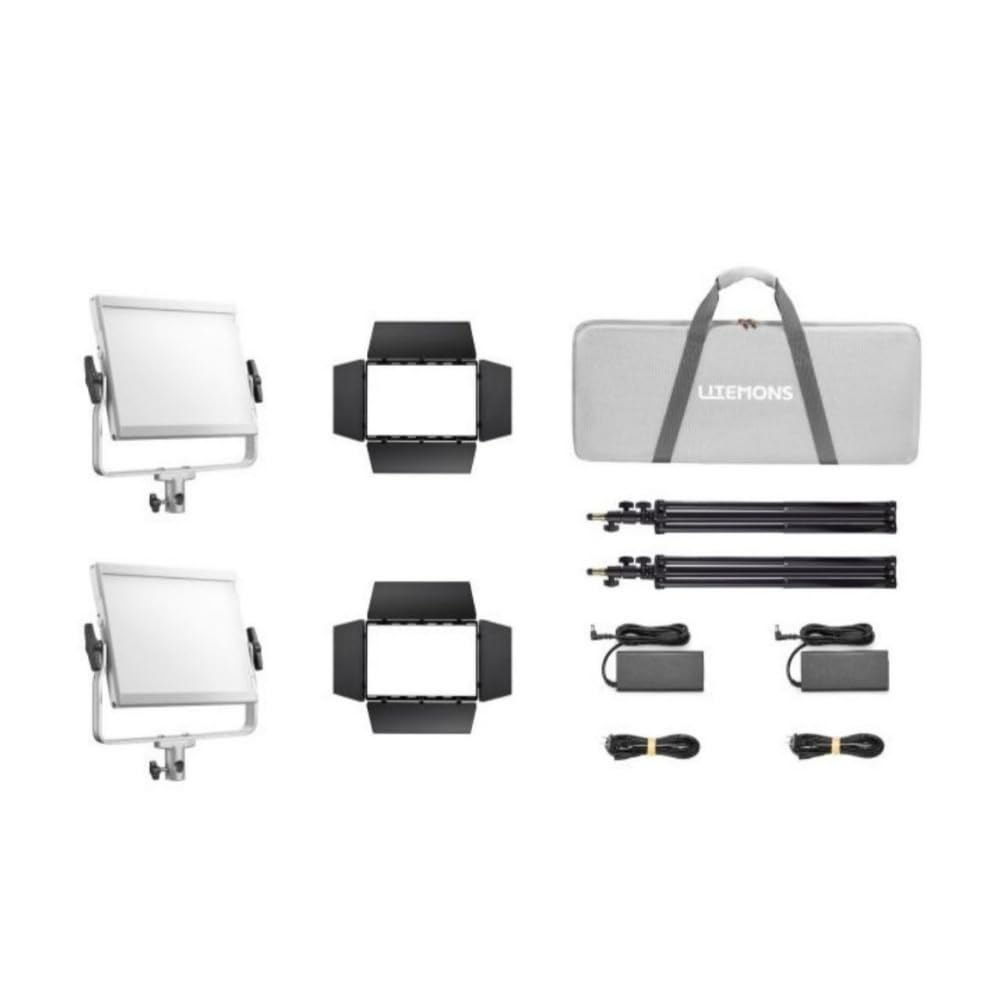 Godox Litemons LP600R RGB LED Light Panel with High-Brightness and Soft Diffusion for Portrait and Product Shooting 2-Light Kit (White)