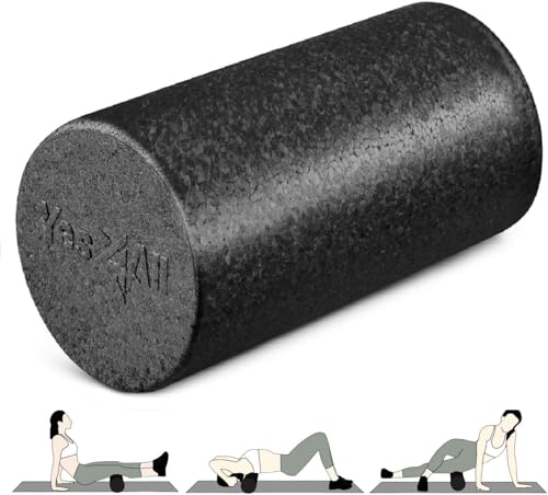 Yes4All Hochdichte Faszienrolle 30/45/60/90 CM Foam Roller, Schaumstoffrolle für Rücken Wirbelsäule, Beine, Pilates Rolle, Regeneration, Dehnung & Fitness-Rolle zur Selbstmassage, Viele Farboptionen