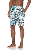 Kanu Surf mens Mirage (Regular & Extended Sizes) fashion swim trunks, Seafoam Black/Aqua, Large US