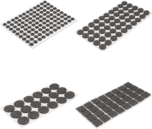 40 deslizadores de fieltro autoadhesivos para muebles, la protección ideal para suelos de madera, parqué y suelos laminados (marrón, 18 mm de diámetro)