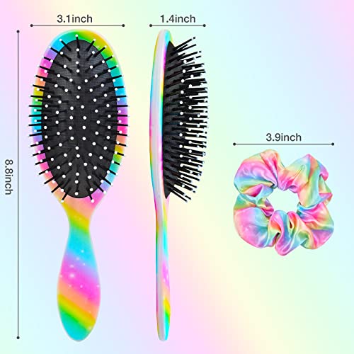 Girls Hair Brush, Kids Detangle Hair Brush For Curly Hair, Wet/Dry Hair Brush For Women, Pain Free Hair Brush For Thick Hair (Rainbow Unicorn) #TOP5