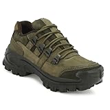Inflation Men’s Green Leather Casual Trekking & Hiking Shoes | Rugged Outdoor Footwear with Suede & Smooth Leather Upper, Heavy-Duty Lug Sole, Secure Lace-Up Closure and Cushioned Comfort Insole - 07