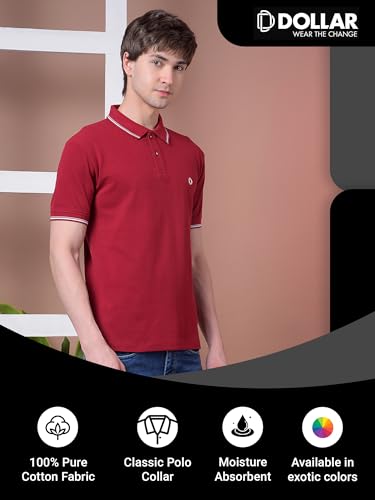 Image of Dollar Pack of 2 Men's Cotton Polo T-Shirt with Classic Collar