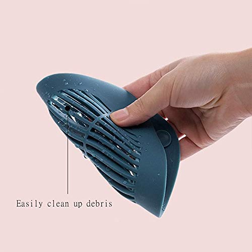 Scarico a pavimento Coperchi di scarico per doccia Scarico tubo in silicone Tappo raccogli capelli con ventosa per bagno Cucina Vasca da bagno Lavello Filtro Tappo Scarico a pavimento Coperchio (Color