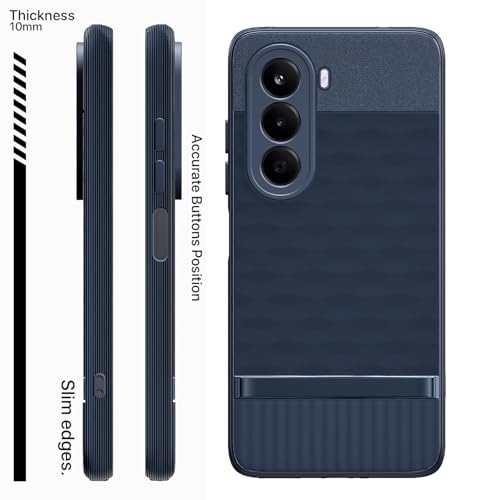 Image of Pikkme Back Cover for OnePlus Nord CE 6 Lite 5G Camera Protection 3D Hexa Cube Design Silicone Protective Bumper Case (Blue)