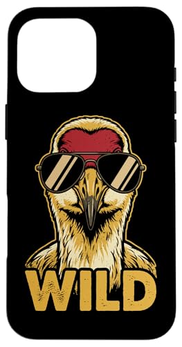 Wild Funny Sandhill Crane �T���O���X ���g�� �X�}�z�P�[�X iPhone 16 Pro Max �p