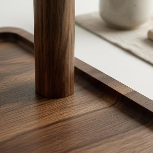 Rangement en bois avec support accrochage et finitions surélevées - 4