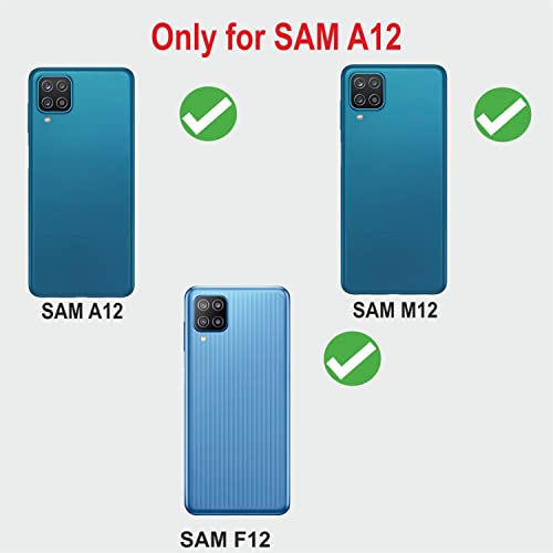 Image of KIVANO Professional Series Wallet Case for Samsung Galaxy A12 / M12 / F12 | Luxurious Design | Handcrafted Unique | Premium | PU Leather Flip Cover | Card Slots | Magnetic Closure - Dark Blue