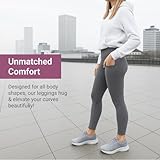 model wearing SATINA High Waisted Leggings rear view model wearing SATINA High Waisted Leggings rear view