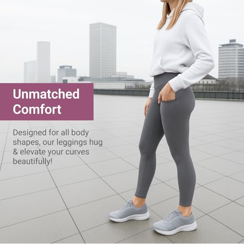Image of SATINA High Waisted Leggings for Women - Comfortable and Stretchy in Versatile Sizes and Colors