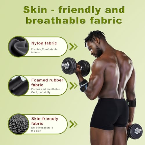 Healrecux Tennis Elbow Support Strap, Golfers Elbow Brace for Men Women, Adjustable Elbow Brace Forearm Band with Removable Compression Pad, Elbow Sleeves for Sports & Daily Work, Black - Image 6