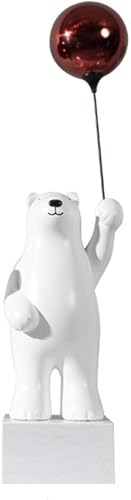 Miniatura 3 de Escultura china de feng shui, escultura de resina moderna, artesanías creativas, globos de oso polar, joyería creativa de escritorio, manualidades,