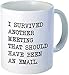 Donbicentenario I Survived Another Meeting that Should have been an Email 11 Ounces Funny White Coffee Mug