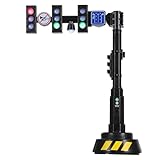 CLISPEED Simulation Traffic Light Toy for Kids with Sound and Led Lights, Realistic Traffic Signal Model for Early Education, Role Play Toys, Classroom and Room Decor