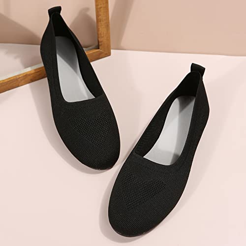 Ladies Fashion Solid Color Breathable Mesh Shallow Mouth Comfortable Flat Casual Shoes Womens Slip2