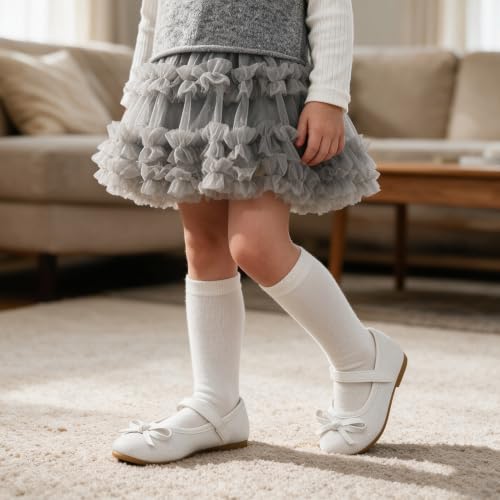 Image of GINFIVE Toddler Girls Dress Shoes Little Girls Mary Janes Ballerina Flats Shoes Toddler