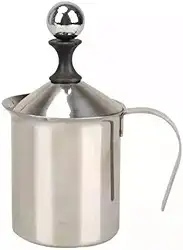 CREMEIRA MANUAL ESPUMADOR DE LEITE ACO INOXIDAVEL 400ML