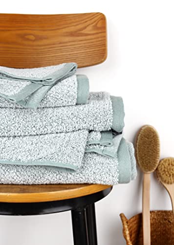 Everplush Diamond Jacquard Bath Sheet 6 Pc Set Lagoon -2 Bath Sheet, 2 Hand Towel, 2 Wash Cloth #TOP3