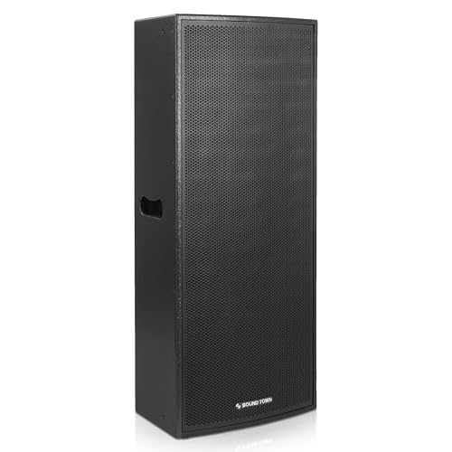 Image of Sound Town CARME Series Dual 15 inch 2-Way Class-D Powered Professional PA DJ Speaker with DSP & TWS for Live Sound, Church, Lounge, Bar Installations, Black (CARME-215BPW)