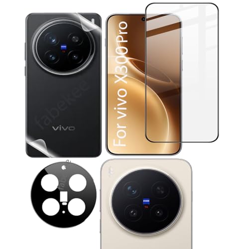 Image of Tempered Glass Screen Protector Compatible for Vivo X300 Pro 5G | Front And Back Screen Guard With camera lens protector (Combo)