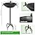 YALINKA 58In Freestanding Birdbaths Bowl Outdoor, Standing Garden Bird Bath Feeder Bowl with 3 Bird Statues, Birdbath & Birdfeeder with Metal Stake Garden Yard Lawn Decor (Black)