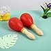 Maracas, Large Size 10 Inch, Rumba Shaker Rattle Hand Percussion Musical Instrument for Adults Kids, Red, Set of 2