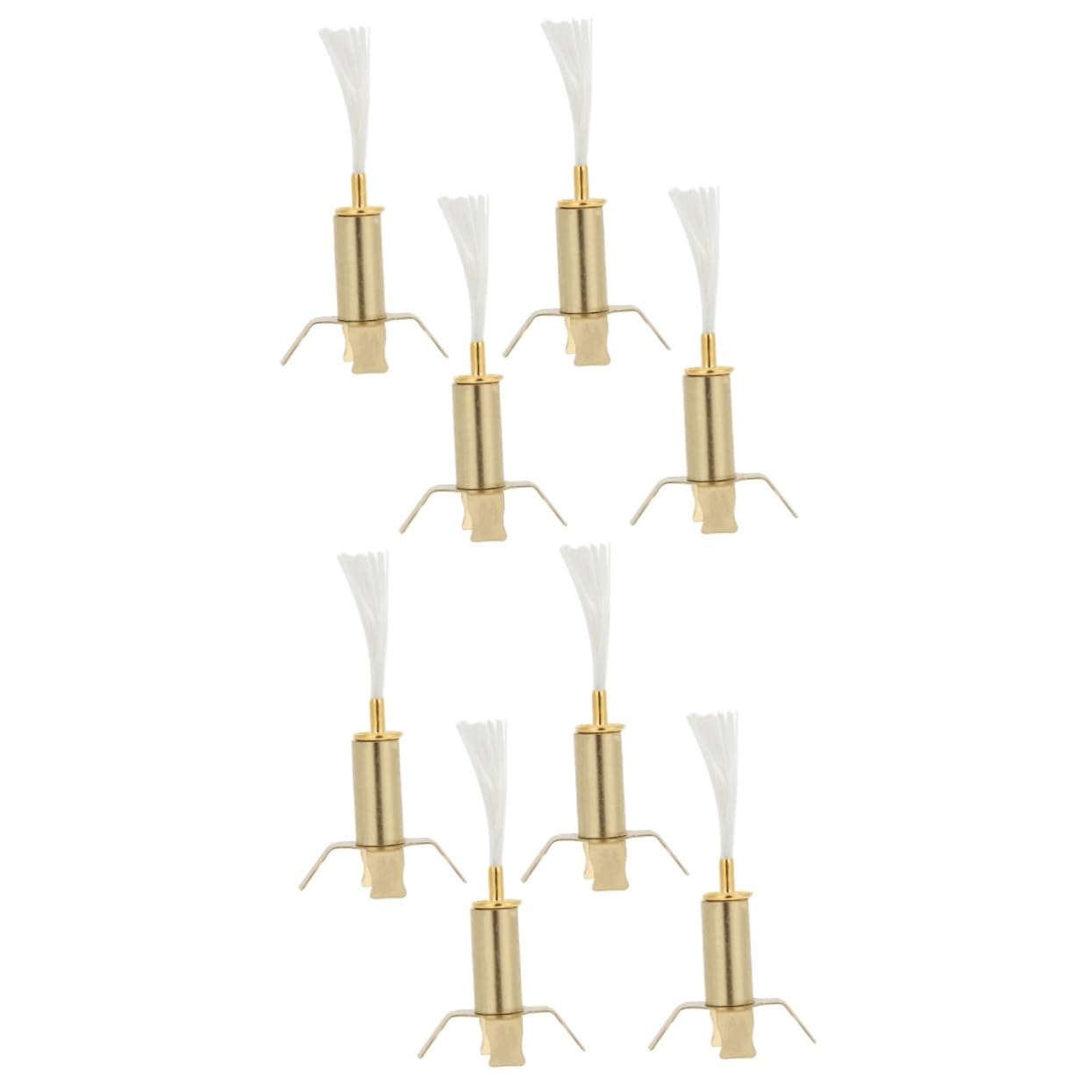 Cabilock 2 Sets Wick Holder Fiberglass Wick Snow Cone Holder Lamp Ceramic Holders Metal Oil Cork Disc Candle Wicks Wick Frame Candlesticks Lamp Wick Stand Alloy Buddhist Equipment Household