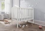 Viculii Waffi Baby Space Saver Baby Cot and Mattress 100x50x10cm | Compact Mini White Cot with Drop Side and Mattress